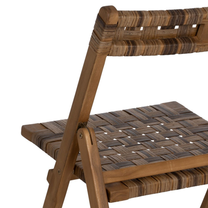 Scaun pliabil tec si abaca pentru interior si exterior acoperit|Scaune naturale pentru decoruri flexibile [13]