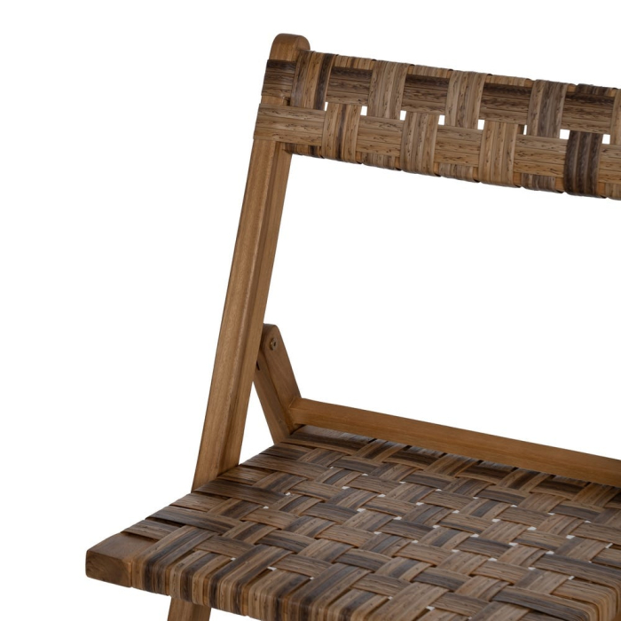 Scaun pliabil tec si abaca pentru interior si exterior acoperit|Scaune naturale pentru decoruri flexibile [7]