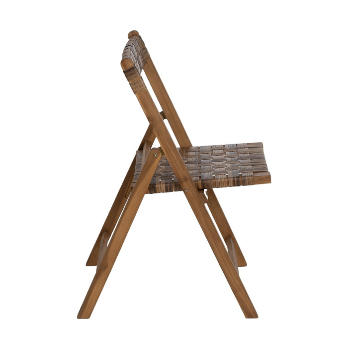 Scaun pliabil tec si abaca pentru interior si exterior acoperit|Scaune naturale pentru decoruri flexibile [3]