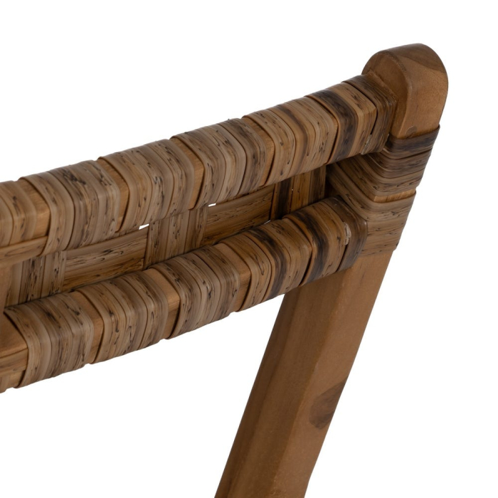 Scaun pliabil tec si abaca pentru interior si exterior acoperit|Scaune naturale pentru decoruri flexibile [12]