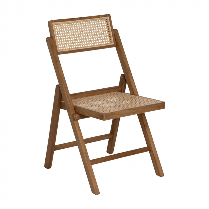 Scaun pliabil tec si ratan pentru spatii versatile|Scaune naturale si functionale pentru decoruri calde [2]