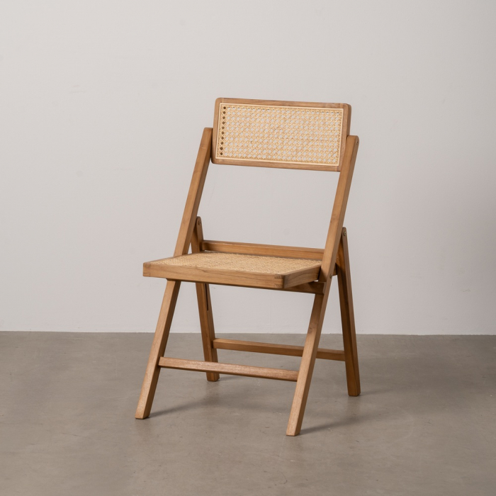 Scaun pliabil tec si ratan pentru spatii versatile|Scaune naturale si functionale pentru decoruri calde [1]