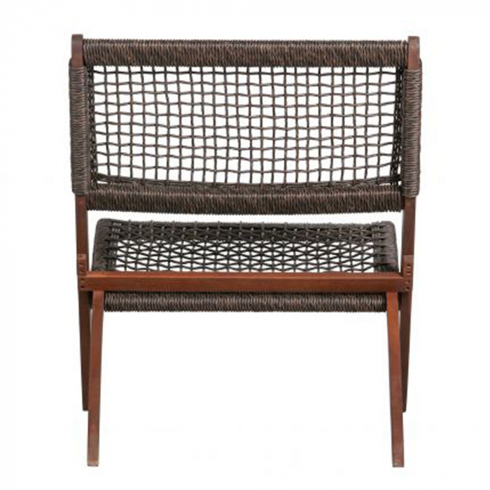 Scaun relaxare pliabil Mesh Chair Folding lemn acacia maro [6]