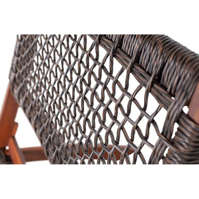 Scaun relaxare pliabil Mesh Chair Folding lemn acacia maro [8]