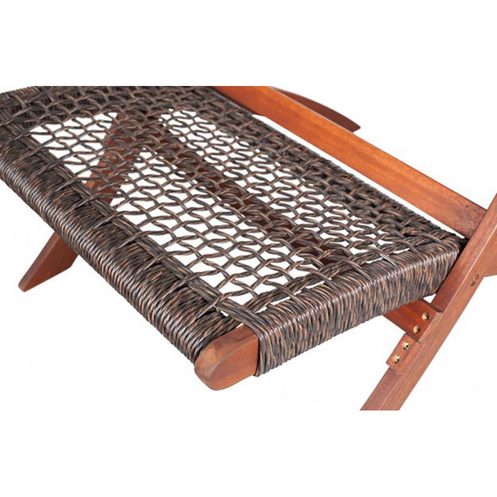 Scaun relaxare pliabil Mesh Chair Folding lemn acacia maro [7]