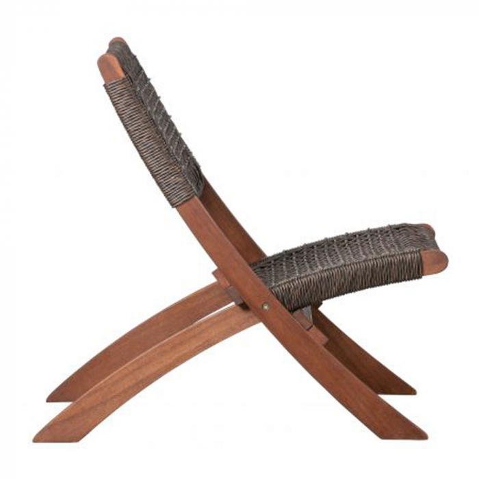 Scaun relaxare pliabil Mesh Chair Folding lemn acacia maro [5]