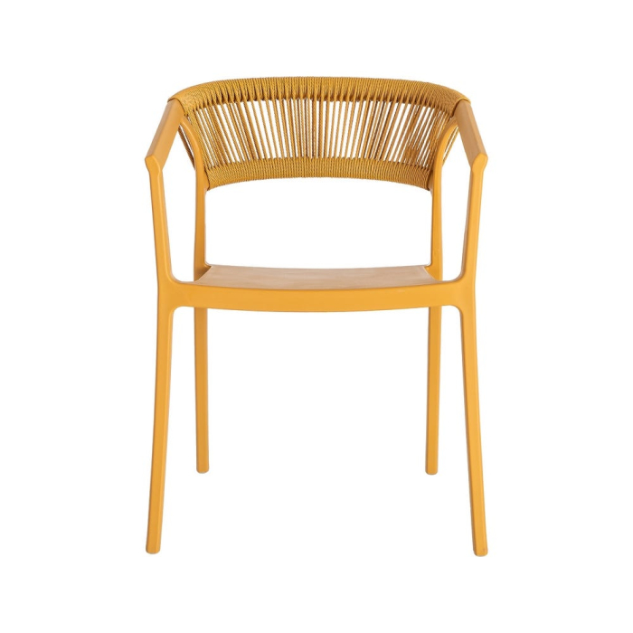 Scaun grădină plastic și frânghie portocaliu [8]