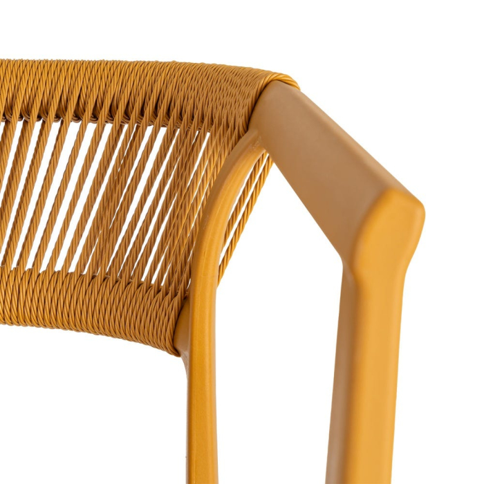 Scaun grădină plastic și frânghie portocaliu [6]