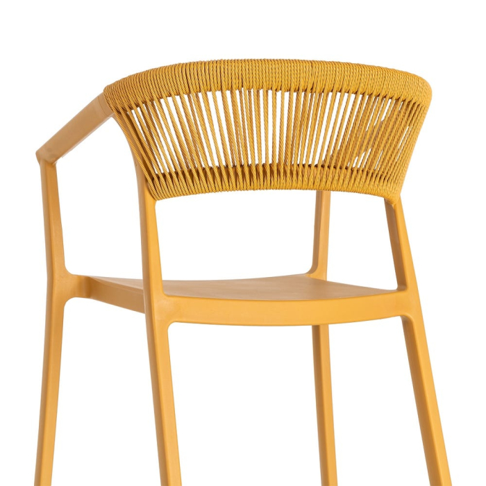 Scaun grădină plastic și frânghie portocaliu [11]