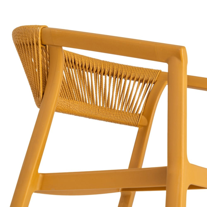 Scaun grădină plastic și frânghie portocaliu [2]