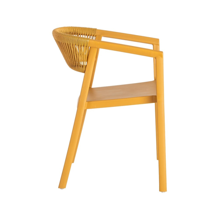 Scaun grădină plastic și frânghie portocaliu [5]