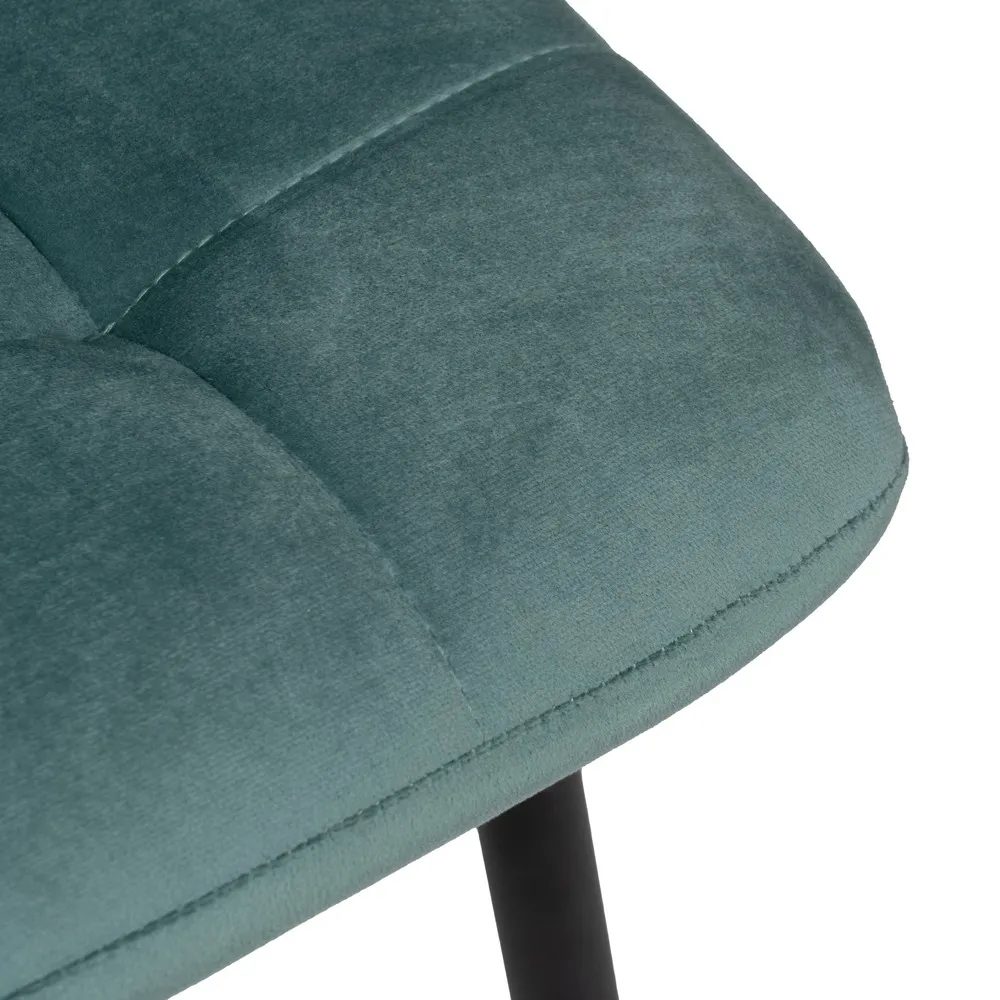 Scaun Q-Line Aquamarine Negru, Catifea Metal - CreativDeco.ro [8]