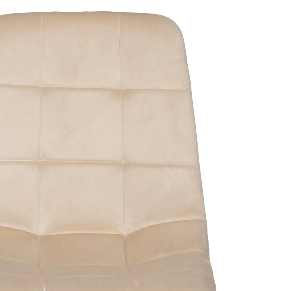 Scaun Q-Line Crem Negru, Catifea Metal - CreativDeco.ro [5]