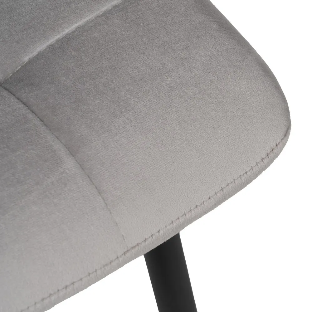 Scaun Q-Line Gri Deschis, Catifea Metal - CreativDeco.ro [8]