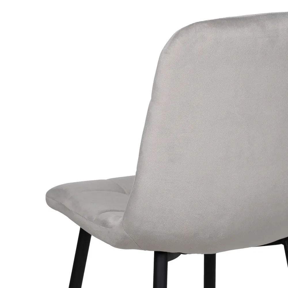 Scaun Q-Line Gri Deschis, Catifea Metal - CreativDeco.ro [7]