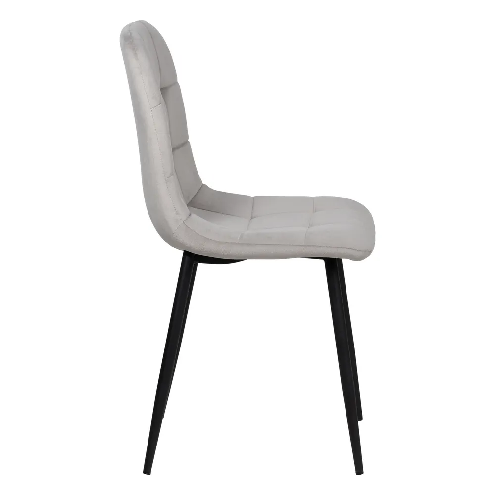 Scaun Q-Line Gri Deschis, Catifea Metal - CreativDeco.ro [3]