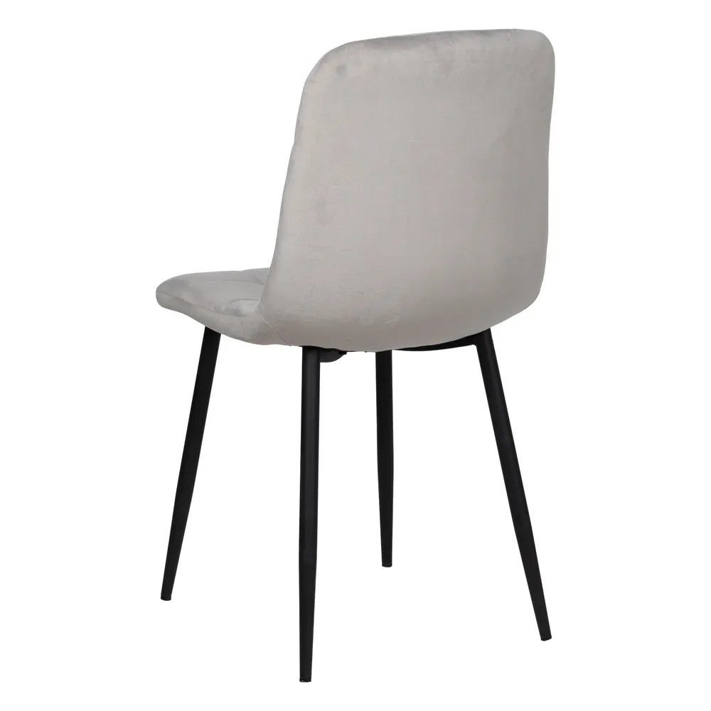 Scaun Q-Line Gri Deschis, Catifea Metal - CreativDeco.ro [4]