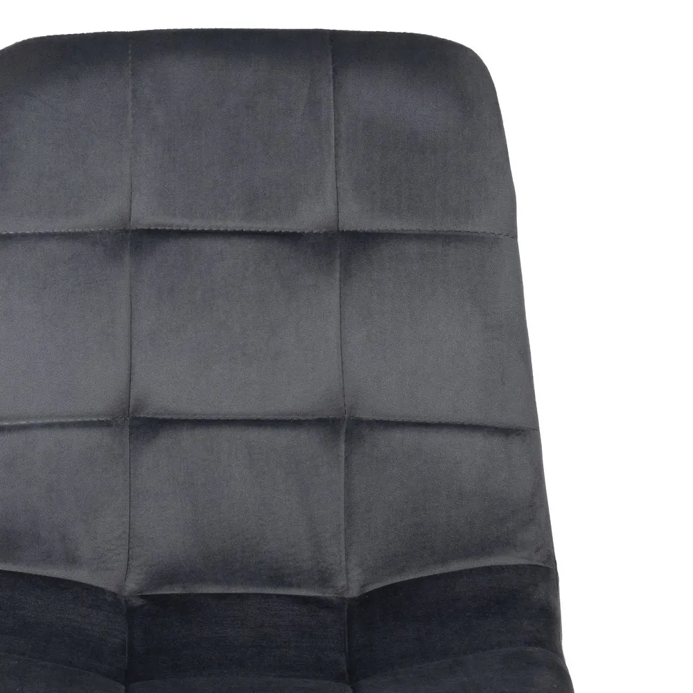Scaun Q-Line Gri Inchis, Catifea Metal - CreativDeco.ro [5]