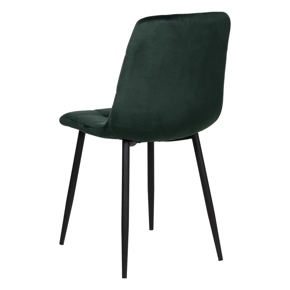 Scaun Q-Line Verde Negru, Catifea Metal - CreativDeco.ro [4]