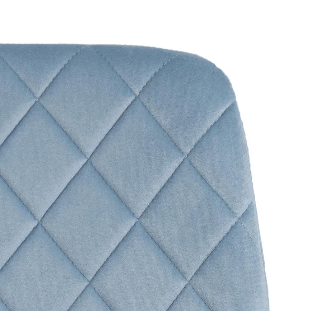 Scaun R-Line Albastru Deschis, Catifea Metal - CreativDeco.ro [6]