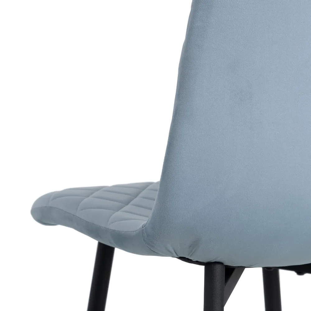 Scaun R-Line Albastru Deschis, Catifea Metal - CreativDeco.ro [10]