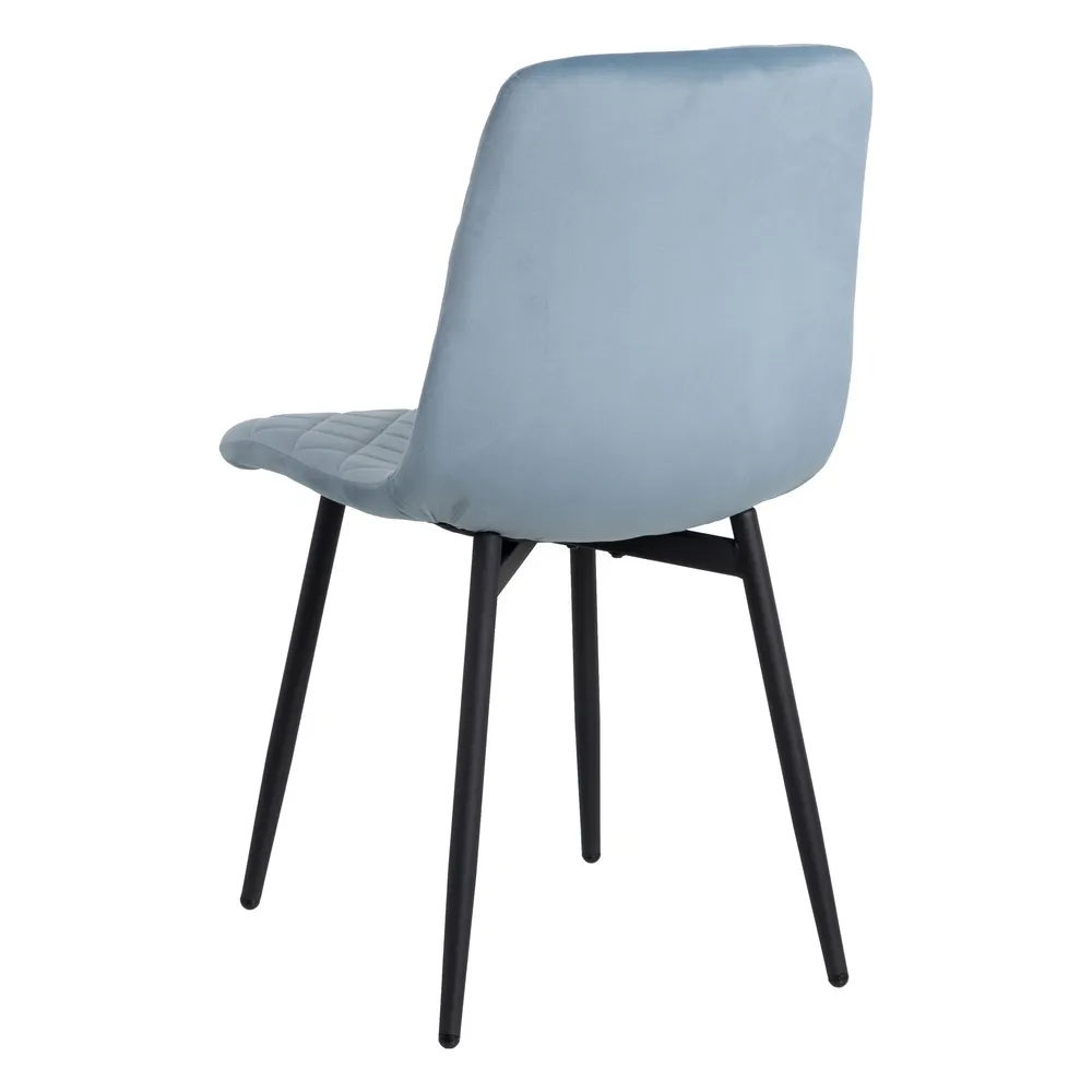 Scaun R-Line Albastru Deschis, Catifea Metal - CreativDeco.ro [5]