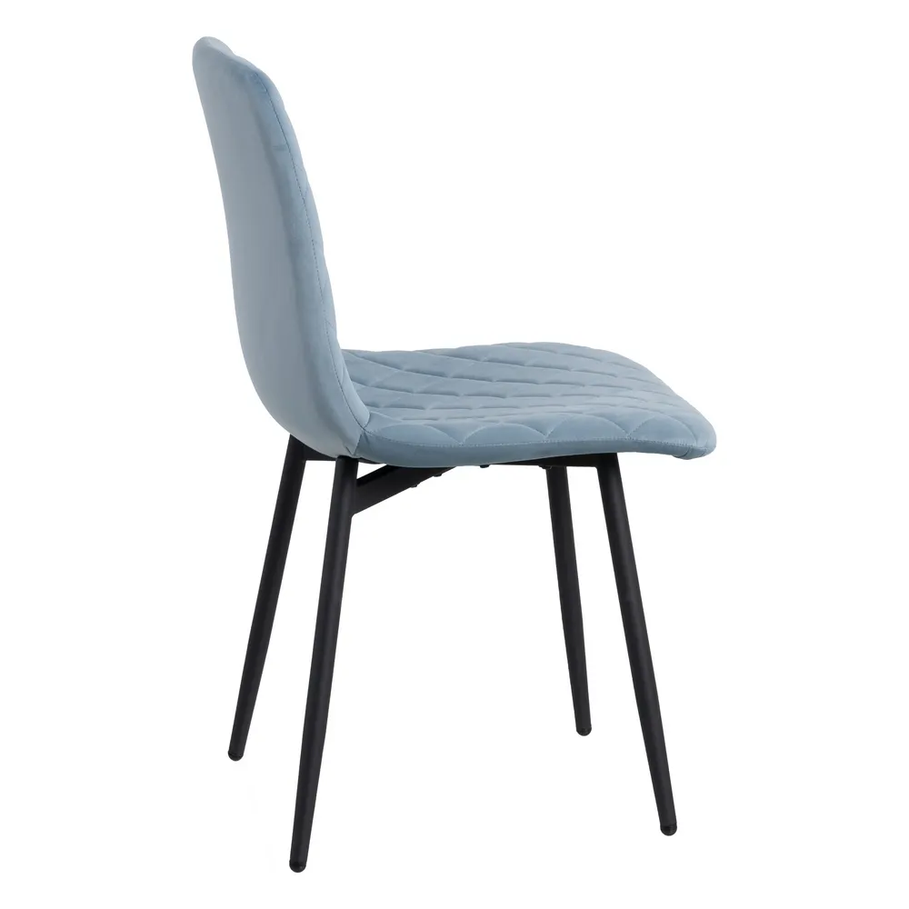 Scaun R-Line Albastru Deschis, Catifea Metal - CreativDeco.ro [4]