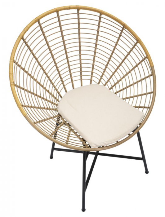 Scaun ratan boho chic Panama Grid CreativDeco [4]