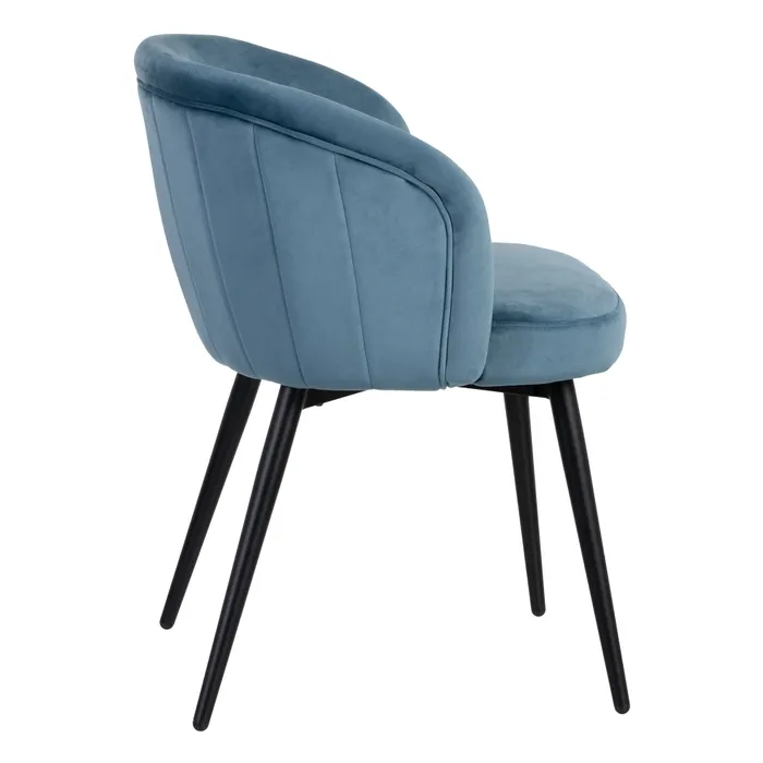 Scaun Regal Albastru Deschis, Catifea, Metal - creativdeco.ro [3]