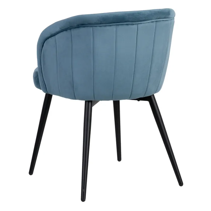 Scaun Regal Albastru Deschis, Catifea, Metal - creativdeco.ro [5]
