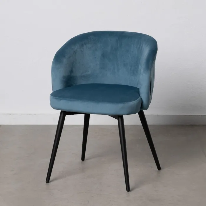 Scaun Regal Albastru Deschis, Catifea, Metal - creativdeco.ro [2]