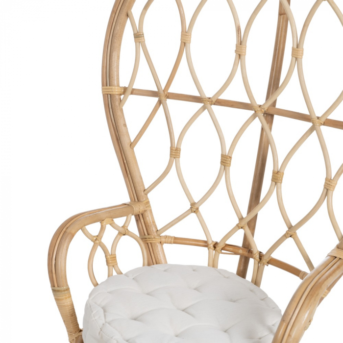 Scaun cu spatar inalt din ratan CreativDeco - Mobilier regal pentru terasa [6]