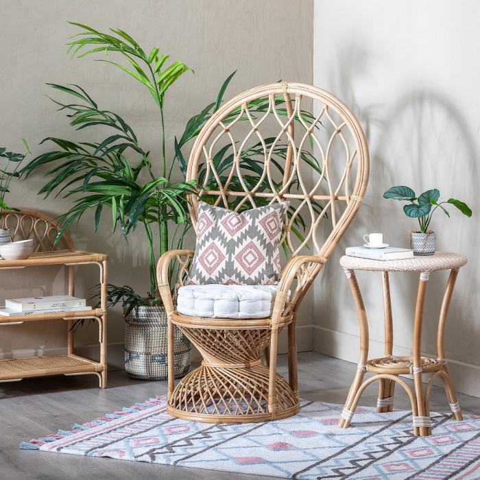 Scaun cu spatar inalt din ratan CreativDeco - Mobilier regal pentru terasa [2]