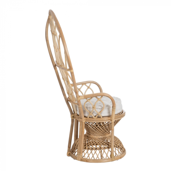 Scaun cu spatar inalt din ratan CreativDeco - Mobilier regal pentru terasa [3]