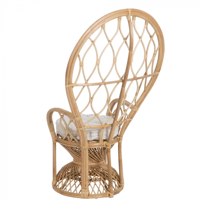 Scaun cu spatar inalt din ratan CreativDeco - Mobilier regal pentru terasa [4]