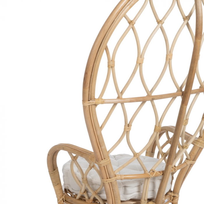 Scaun cu spatar inalt din ratan CreativDeco - Mobilier regal pentru terasa [10]