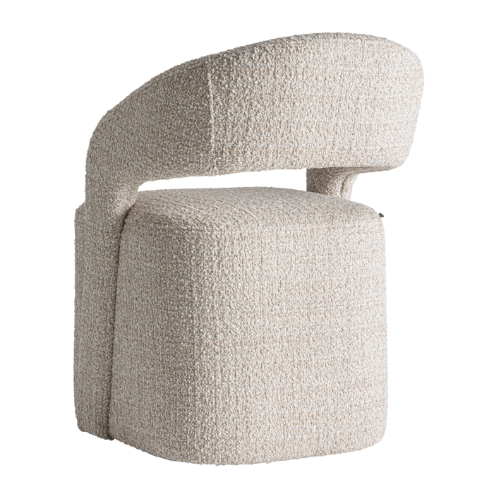 Scaun rotativ crem 59 cm cu roți [3]