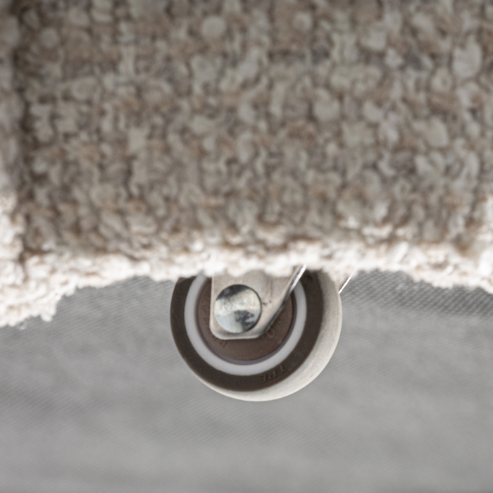 Scaun rotativ crem 59 cm cu roți [8]