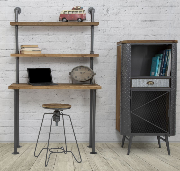 Scaun rotund inalt reglabil stil industrial CreativDeco [11]