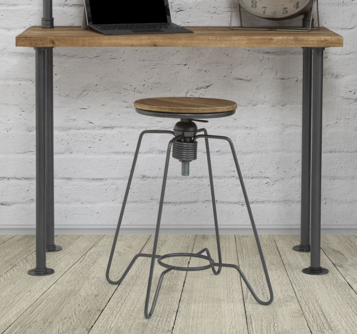 Scaun rotund inalt reglabil stil industrial CreativDeco [12]