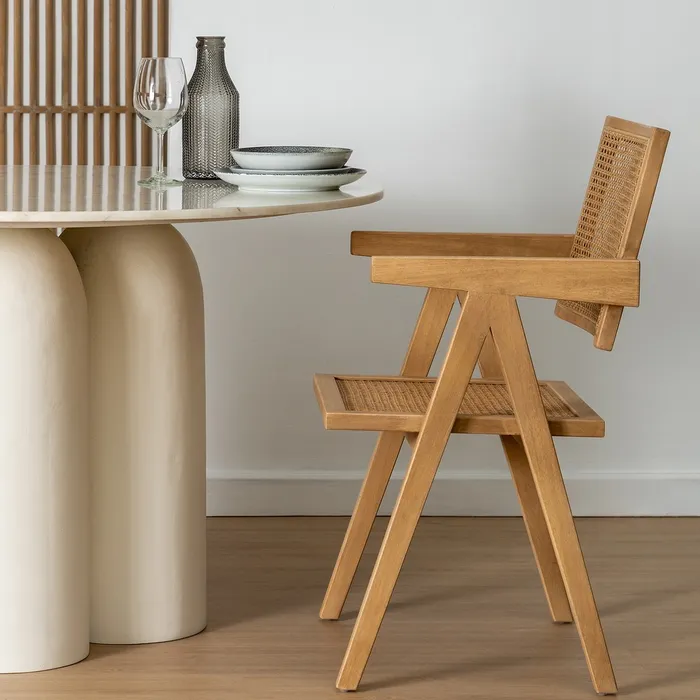 Scaun rustic Lemn, Ratan - de la creativdeco.ro [2]