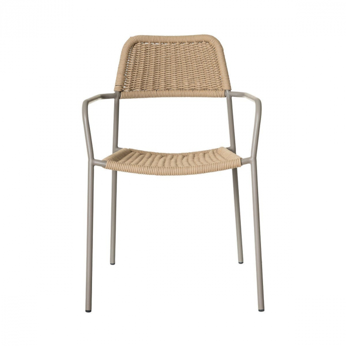 Scaun Milos Silt Beige – design simplu și funcțional pentru terase moderne și spații comerciale aerisite [5]