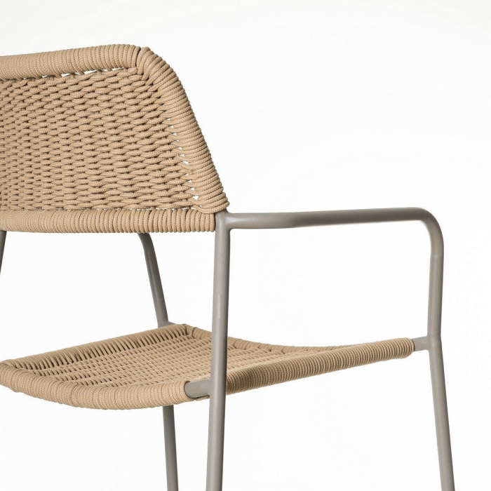 Scaun Milos Silt Beige – design simplu și funcțional pentru terase moderne și spații comerciale aerisite [8]