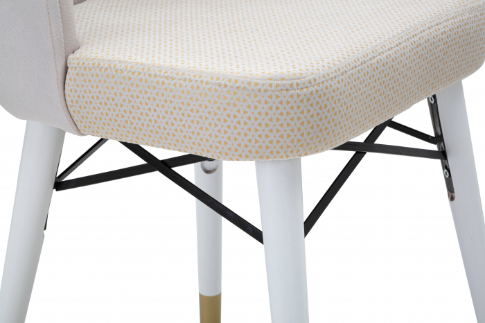 Scaun tapitat Bella crem, stofa lemn - creativdeco.ro [7]