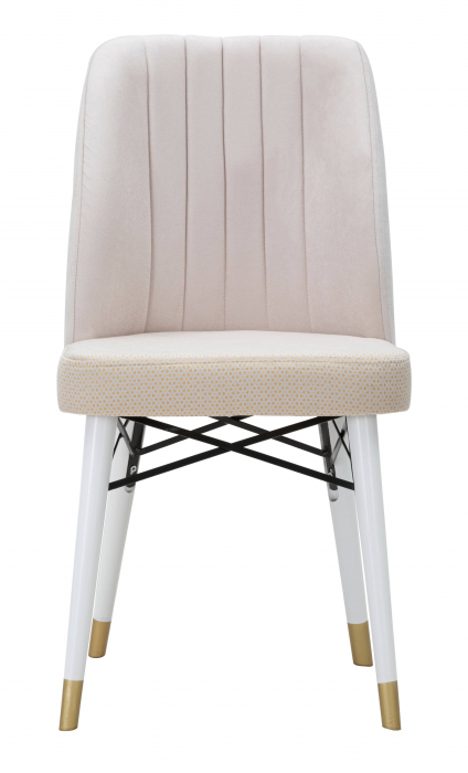 Scaun tapitat Bella crem, stofa lemn - creativdeco.ro [11]