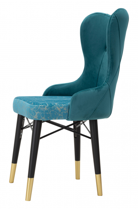 Scaun tapitat Kelebek albastru, stofa lemn - creativdeco.ro [8]