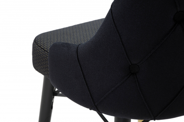 Scaun tapitat Venus, negru auriu - creativdeco.ro [3]