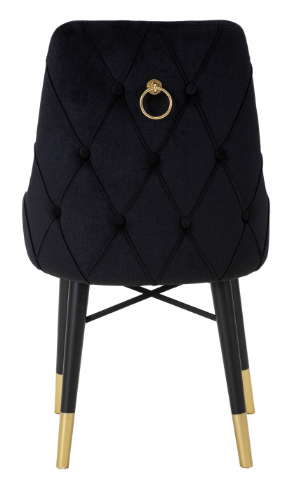 Scaun tapitat Venus, negru auriu - creativdeco.ro [4]