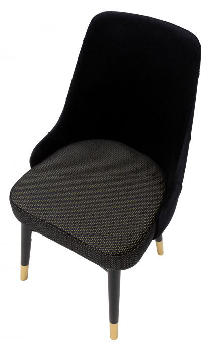 Scaun tapitat Venus, negru auriu - creativdeco.ro [8]