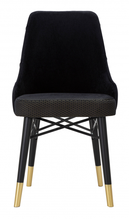 Scaun tapitat Venus, negru auriu - creativdeco.ro [11]